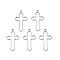 Non-Tarnish 201 Stainless Steel Pendants, Cross, Stainless Steel Color, 29.5x17x1.5mm, Hole: 1.8mm