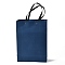 Rectangle Paper Bags, with Nylon Handles, for Gift Bags and Shopping Bags, Marine Blue, 23x0.4x32cm