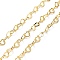925 Sterling Silver Heart Link Chains, Soldered, Real 18K Gold Plated, 4x5.5x0.6mm