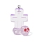 Halloween Transparent Resin Pendants, with Platinum Iron Hoop, Cross, 35x23x20mm, Hole: 2mm