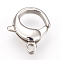 Tarnish Resistant 304 Stainless Steel Lobster Claw Clasps, Stainless Steel Color, 12x10.5x3mm, Hole: 1.5mm