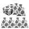Burlap Packing Pouches, Drawstring Bags, Dark Gray, 17.7~18x13.1~13.3cm