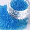 Glass Seed Beads, Transparent, Round, Deep Sky Blue, 8/0, 3mm, Hole: 1mm, about 10000 beads/pound