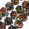 Dyed Natural Imperial Jasper with Resin Beads Strands, Hexagon, Colorful, 18x16x6mm, Hole: 1.5mm, about 10pcs/strand, 6.93 inch(17.6cm)