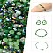 Mixed Styles Glass Beads, Faceted, Round, Green, 4x4mm,Hole:0.70mm, about 500 pcs/set