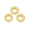 Alloy Linking Rings, Cadmium Free & Lead Free, Textured Ring Shape, Rack Plating, Matte Gold Color, 10.5x10x2mm, Inner Diameter: 5.2mm