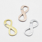 Eco-Friendly 316 Surgical Stainless Steel Pave Cubic Zirconia Links connectors, Long-Lasting Plated, Infinity, Mixed Color, 20x9x1.5mm, Hole: 4.5x6.5mm