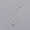 Iron Flat Head Pins, Cadmium Free & Lead Free, Silver Color Plated, Size: about 0.75~0.8mm thick, 4.0cm long, head: 2mm, about 5290pcs/1000g