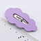 Cute Cream Color Leaf Shape Alloy Snap Hair Clips, Non-Slip Barrettes Hair Accessories for Girls, Women, Lilac, 54mm