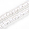 Handmade Porcelain Bead Strands, Bright Glazed Porcelain, Column, White, 6~6.5x4~4.5mm, Hole: 2mm, about 80pcs/strand, 13.78 inch(35cm)