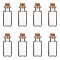 Glass Jar Glass Bottles, with Cork Stopper, Wishing Bottle, Bead Containers, Clear, 3.5x1.6cm, Capacity: 4ml(0.13 fl. oz), Bottleneck: 1cm in diameter