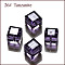 K9 Glass, Imitation Austrian Crystal Beads, Grade AAA, Faceted, Cube, DarkSlate Blue, 5~5.5x5~5.5x5~5.5mm(size within the error range of 0.5~1mm), Hole: 0.7~0.9mm