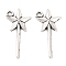 Fairy Tale Tibetan Style Alloy Magic Wand Pendants, Cadmium Free & Lead Free, Star, Antique Silver, 26x13x2mm, Hole: 2mm, about 1562pcs/1000g