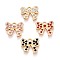 Alloy Rhinestone Pendants, Bowknot Charms, Golden, Mixed Color, 13x15x2mm, Hole: 1.8mm