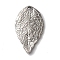 Non-Tarnish 304 Stainless Steel Pendants, Leaf Charms, Stainless Steel Color, 25.5x15x2mm, Hole: 1.5mm