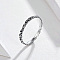 925 Sterling Silver Finger Rings, Retro Simple Style, with S925 Stamp, Antique Silver, US Size 8(18.1mm)