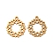 201 Stainless Steel Pendants, Hollow Flower Charms, Golden, 17.5x15.8x0.9mm, Hole: 1.4mm