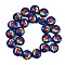 Christmas Handmade Lampwork Enamel Beads, Flat Round, Christmas Socking, 18~18.5x10.5~12.5mm, Hole: 1.2~1.4mm