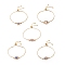 Crystal Rhinestone Link with Enamel Evil Eye Slider Bracelet, Brass Adjustable Bracelet for Women, Golden, Mixed Patterns, 5/8~2-3/4 inch(1.6~7.1cm)