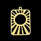 201 Stainless Steel Pendants, Laser Cut, Sunburst, Golden, 27.5x18.5x1mm, Hole: 1.6mm