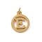 304 Stainless Steel Charms
with Jump Ring, Golden, Ring with Letter Charm, Letter E, 14.5x12x1.5mm, Hole: 3mm