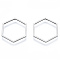 Non-Tarnish 201 Stainless Steel Linking Rings, Hexagon, Stainless Steel Color, 16x18x1mm, Inner Diameter: 14x16mm