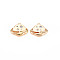 Brass Micro Pave Cubic Zirconia Charms, Real 18K Gold Plated, Nickel Free, Cloud, Clear, 12.5x15x4.5mm, Hole: 1mm