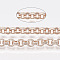 Iron Groove Link Rolo Chains, Unwelded, with Spool, Rose Gold, 4.2x1.6mm, about 82.02 Feet(25m)/roll