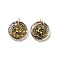 Brass Pendants, with Jump Ring, Cadmium Free & Nickel Free & Lead Free, Antique Bronze & Silver, Deer, 14.5x2.5mm, Hole: 3mm