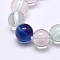 Natural Fluorite Beads Strands, Grade AA, Round, 6mm, Hole: 1mm