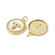 Латунные микропаве прозрачные подвески с фианитом KK-B083-20G-05-2