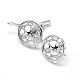 Филигранный круглый с сердечными подвесками из латуни KK-N0092-03M-NR-3