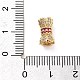 Латунный микропаве прозрачный кубический цирконий с настоящим 18-каратным золотым покрытием KK-S394-04-3