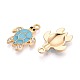 Rhinestone сплава и эмали подвески PALLOY-T092-40G-2