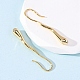 Серьги-подвески из латуни в форме капли EJEW-F384-19G-3