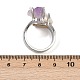 Кольца-манжеты с натуральным аметистом и жемчугом RJEW-K286-13P-5