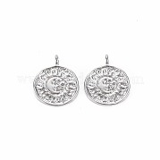 Латунные микропаве прозрачные подвески с фианитом KK-S356-694