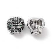 Латунные микро проложить кубического циркония бусы KK-G444-01P