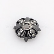 4 -petal латунные микро проложить кубического циркония крышки шарика ZIRC-P007-02B-NR