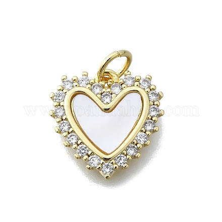 Латунные микропаве прозрачные подвески с фианитом KK-V010-03G-02-1