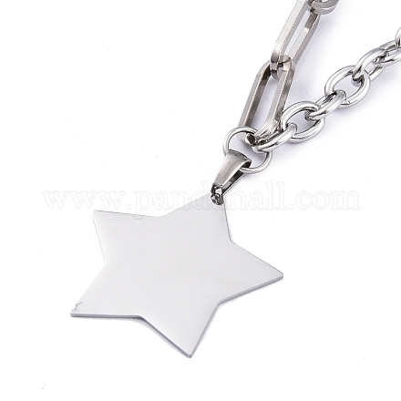 Не тускнеющие подвески из нержавеющей стали 304 NJEW-M181-35P-1