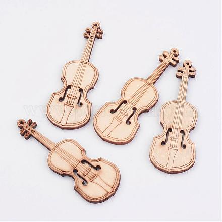 Неокрашенный деревянный кулон WOOD-K005-11-1
