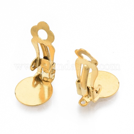 Фурнитура для сережек-клипс из нержавеющей стали 304 STAS-N092-168G-1