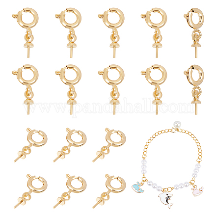 20 шт. латунные пружинные кольцевые застежки KK-AR0002-86-1