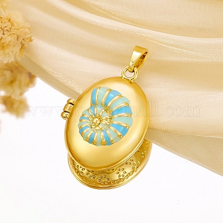 Латунь эмаль Locket подвески KK-F912-07G-1