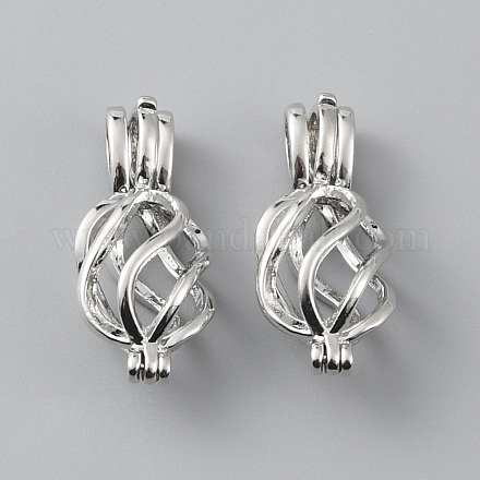Полые медные Locket подвески FIND-WH0416-96-1