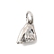 Brass Charms, Long-Lasting Plated, Lead Free & Cadmium Free, Rack Plating, with Jump Ring, Platinum, Hand, 10.5x8x4mm, Hole: 3mm