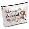 Polycotton Canvas Stroage Bags, Metal Zipper Pouches, Rectangle, Medical Theme Pattern, 18x25cm