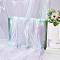 NBEADS About 4.4 Yard(4m) Iridescent Holographic Gauze Fabric, 1.5m Wide Laser Polyester Fabric Bridal Solid Sheer Polyester Fabric Bolt for Wedding Dress Decoration DIY Crafts, Snow