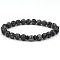 Sparkling Stone Volcano Stone Black Iron Stone Bracelet Couple Bracelet Personalized Bracelet